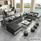Linlamim Fabric Sofa Set Furniture Living Room Sofa Set With USB And Stools