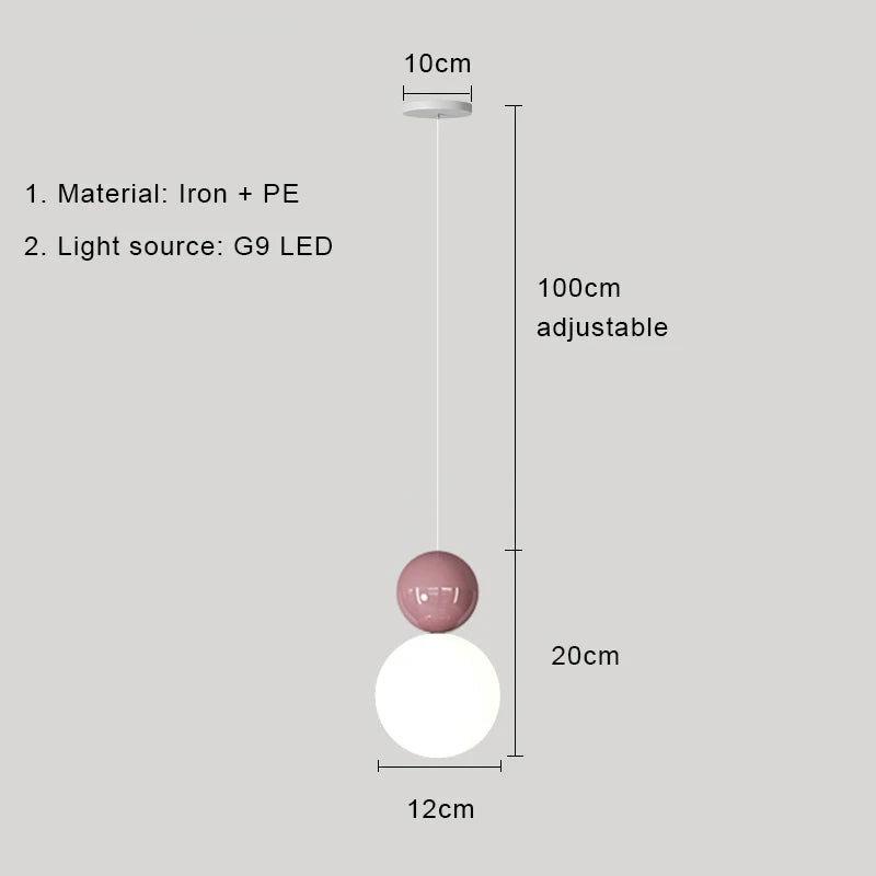 Nordic Pendant Light Modern LED Hanging Lamp Cream Style Indoor Lighting Room Decor Bedroom Living Room Bedside Light Fixture