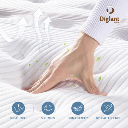 Hybrid Mattress 14 Inch Memory Foam Pocketing Spring Mattress