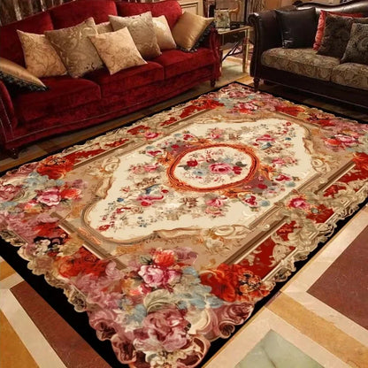 European Floral Carpets for Living Room Sofas Big Size Luxury Rugs Decoration Bedroom Carpet home Floor Mat tapis salon 카페트