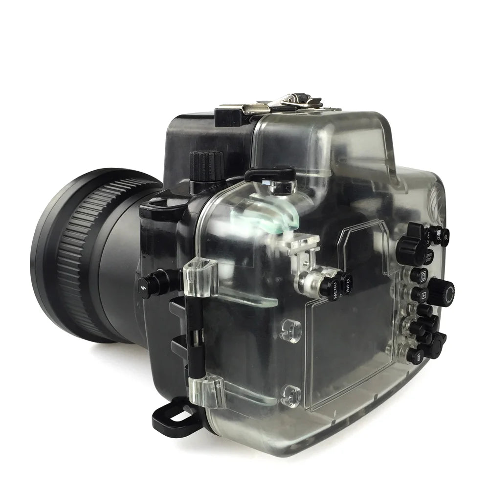 Meikon 40 M 130ft Waterproof Underwater Camera Housing Diving Kasus untuk Canon EOS DSLR 80D Digital Kamera Scuba Pakaian