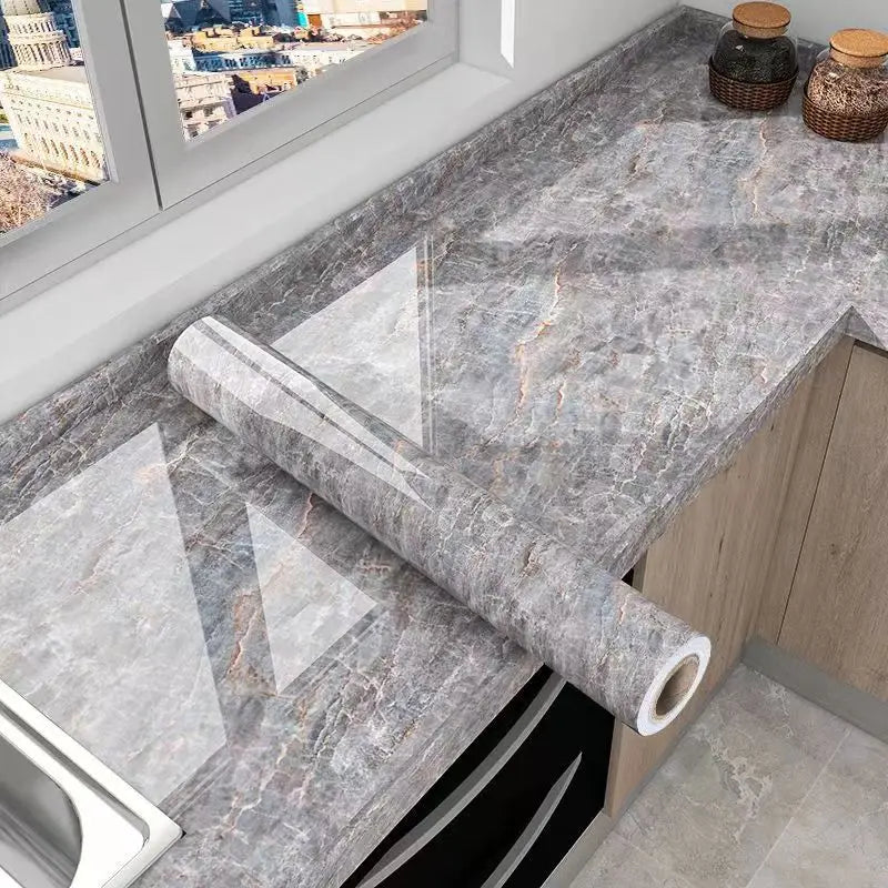 40cm Oil Fume Patch Kitchen Cabinet Storage Fire Resistance Waterproof Wall Stickers Thermal Insulation Self-adhesive Wallpaper