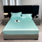 Rayon Satin Waterproof Fitted Sheet Silky Solid Color Bed Sheet Elastic Band Sheets Smooth Bedsheet Mattress Cover