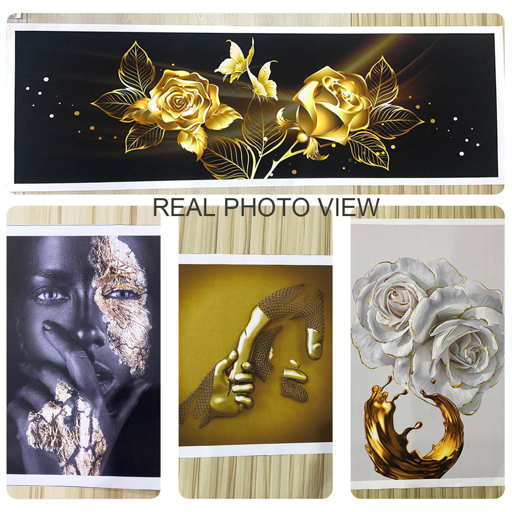 3 Nordic Luxury Ribbon Abstract Wall Art Landscape Modern Poster Print Picture Living Room Home Decorative Painting