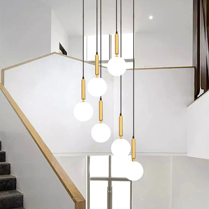 Modern ring stairs led lights pendant light lamps for living room led Chandeliers for dining room hanging light indoor lighting