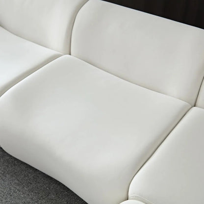 135"Curved Sectional Sofa,Modern Boucle Fabric Upholstered Modular Couch Oversized 6-Seat Sofa for Living Room,Bedroom,Apartment
