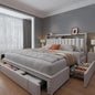 Bed Frame with 3 Drawers, Upholstered Queen, King and Full Size Bed Frame with Headboard and Storage, No-Noise, Easy Assembly