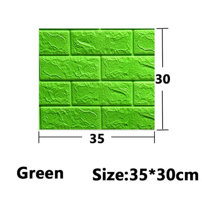 1-30Pcs 35cmx30 3D Wall Panels Stickers Wallpaper DIY Waterproof for Living Room Bedroom Kitchen Background Decoration