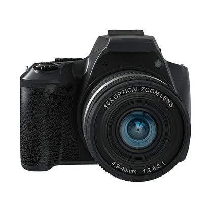 4K Professional Video SLR Camera 64MP Vlog Digital Camera for Youtube Livestream Webcam 10X Optical Zoom Photography Camcorder
