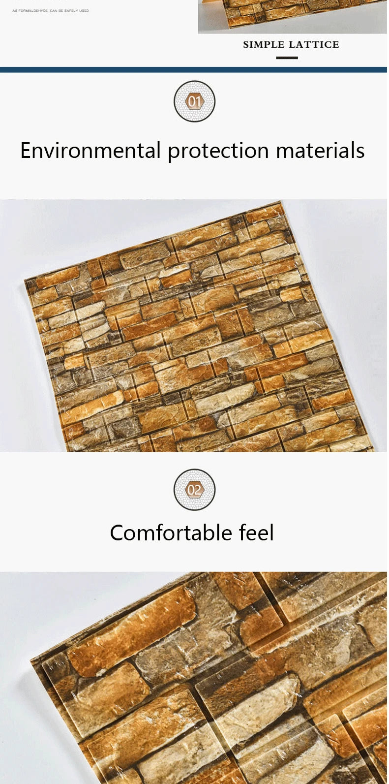 70cmx1/5/10m 3D Wallpaper Decoration Self-adhesive Antique Foam Brick Wallpaper Living Room Bedroom Waterproof 3d Wall Sticker