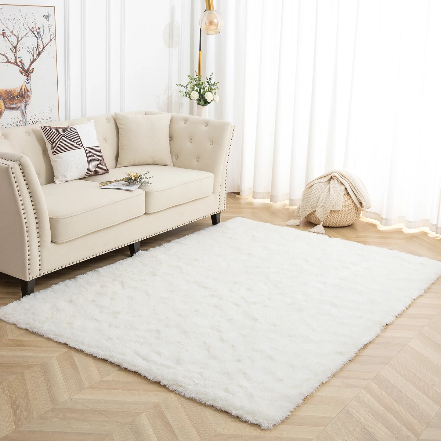 Thicken plush carpet home decoration Large Area Rug Fluffy warm winter carpets for living room rugs for Bedroom floor mats