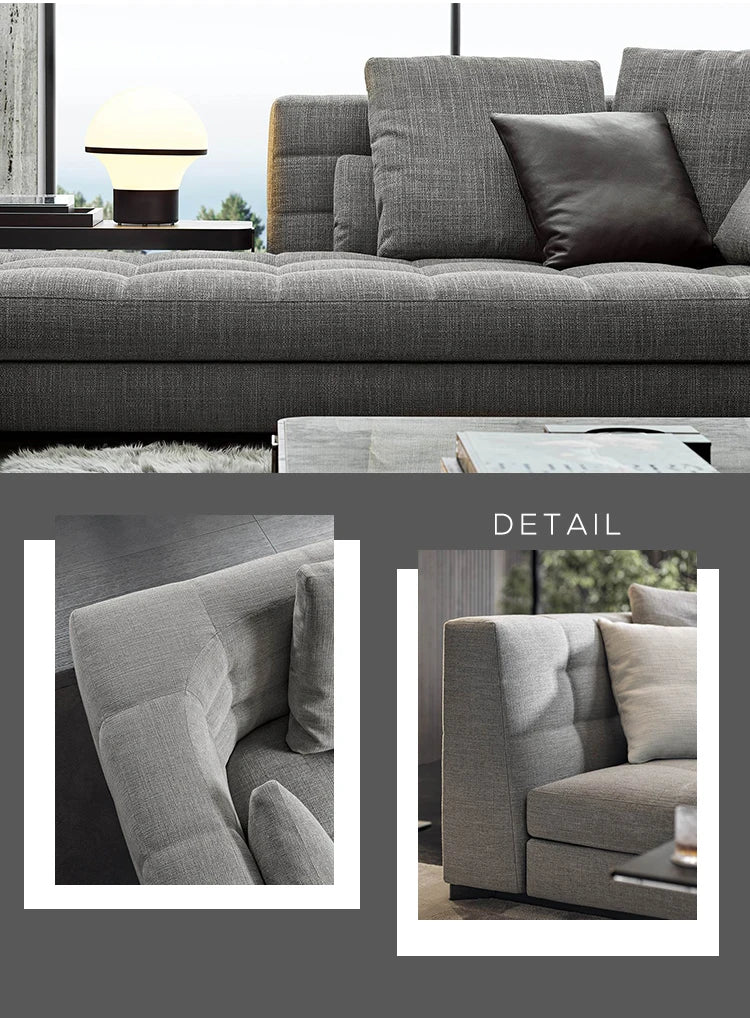 Italian Modern Sectional living room sofa set leather corner office sale