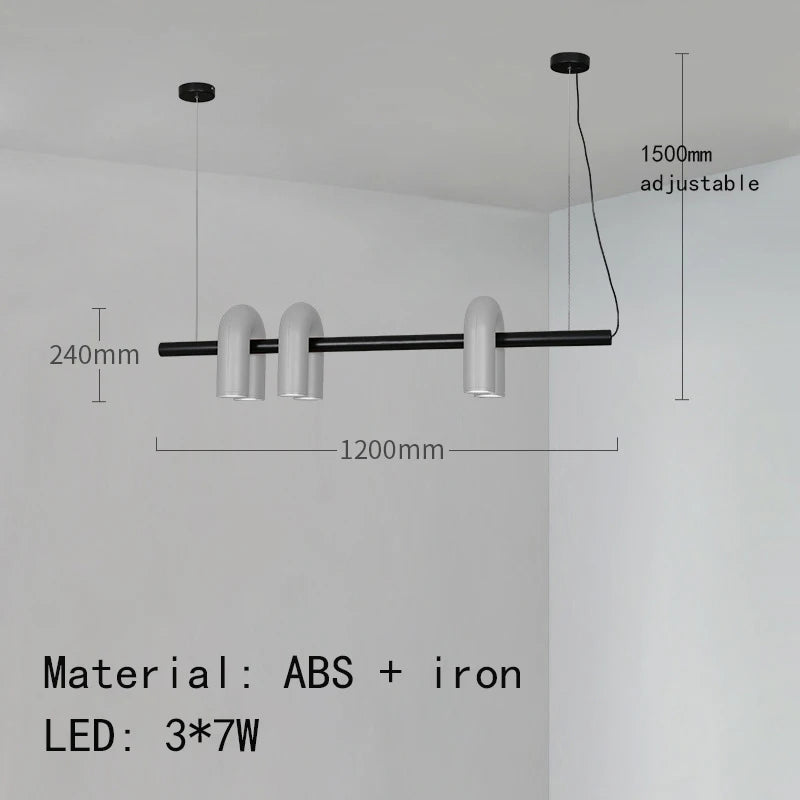 Cirkus scandinavian pendant light LED U-shaped tube chandelier Simple creative lamp Living Room Decoration restaurant lights
