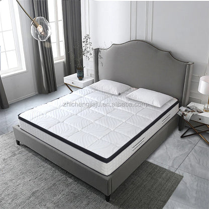High Quality Hotel Natural Latex King Queen Size Memory Pillow Top Foam Bed Pocket Spring Mattress in a Box