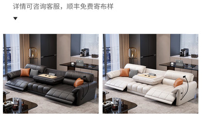 Genuine Leather Modern Sofa Chair Living Room Electric Designer Reclining Sofa Italian Loveseat Divano Soggiorno Home Furniture
