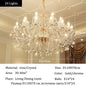 Luxury Home Crystal Chandeliers Villa Lighting for Living Room Decorate Ceiling Pendant Lamps Indoor Hanging Led Lights Fixture