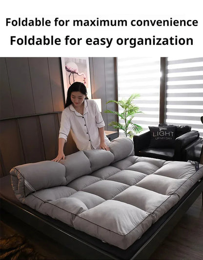 Summer thickening tatami mattress Feather down soft mattress foldable futon folding soft mattresses