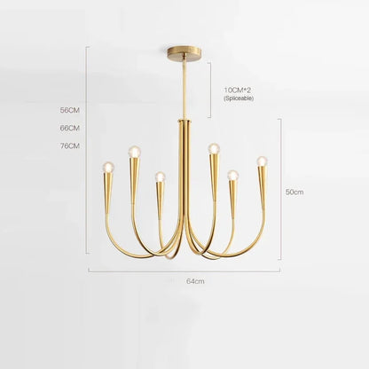 Modern French  Classic Design Branch Chandeliers for Living Dining Room Bedroom Hanging Pendant Lamp Medieval Lighting Fixtures