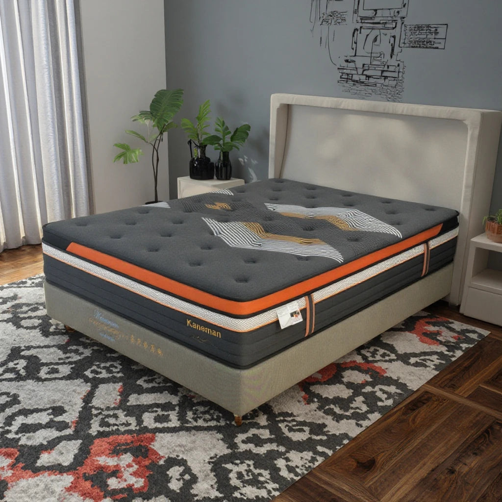 Import Luxury Hotel Queen king Size Custom Mattress 35cm Compress Memory Foam the Best Pocket Spring Mattress From Supplier