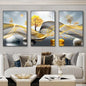 3 Nordic Luxury Ribbon Abstract Wall Art Landscape Modern Poster Print Picture Living Room Home Decorative Painting
