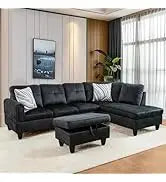 Cars Sofa for Living Room Set 3 Piece Modern Decor Loveseat Set with Arms and Nailhead,Includes Couch and A