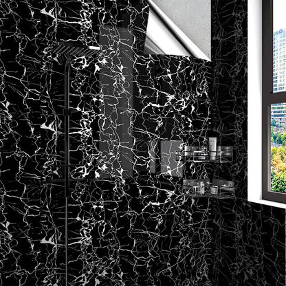 Foil Marble Self Adhesive Waterproof Wallpaper for Bathroom Wall Deocr Kitchen Oil Peoof High Temperature Resistance Stickers