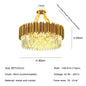 Light luxury golden luxury chandelier interior lighting hotel living room ceiling Led glossy lighting fixture crystal chandelier
