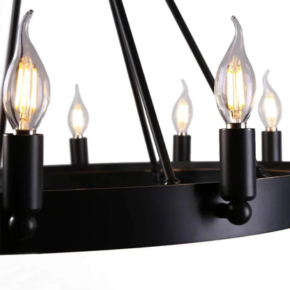 Industrial Vintage Black Chandelier For Kitchen Bedroom Living Room Indoor  Lighting Retro Wrought Iron Antique Pendant Lights
