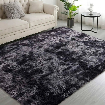 Ultra Soft Fluffy Area Rugs for Bedroom Shaggy Bedroom Carpet Plush Living Room Furry Floor Rugs Non-Slip Tie-Dyed Floor Carpet