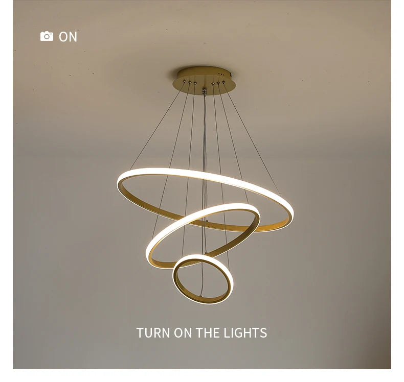 LED Chandelier Ring Ceiling Lighting For Living Room Bedroom Dining Room Kitchen Ceiling Chandelier Lustre Home Light Fixtures