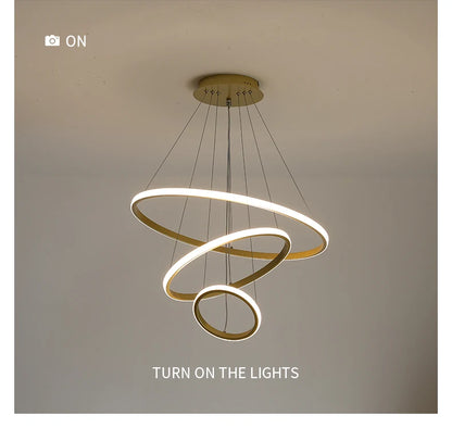 LED Chandelier Ring Ceiling Lighting For Living Room Bedroom Dining Room Kitchen Ceiling Chandelier Lustre Home Light Fixtures
