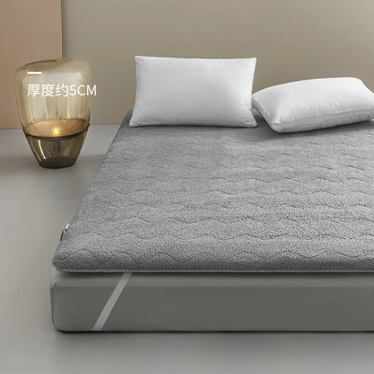 Student dormitory foldable thickened warm lamb velvet tatami mattress winter floor bunk bed mattress Home Double mattress