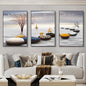 3 Nordic Luxury Ribbon Abstract Wall Art Landscape Modern Poster Print Picture Living Room Home Decorative Painting