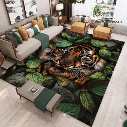 3D tiger printed carpet Fashion yoga mat Photography prop room decor  area rug  carpets for living room