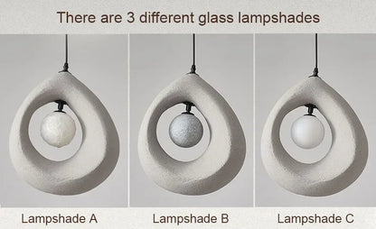 Japanese Wabi Sabi Pendant Lights Minimalist Bedroom Kitchen Island G9 LED Chandeliers Home Decor Living Room Hanging Lamps