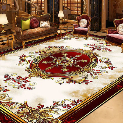 Gorgeous Retro European Carpet Living Room Large Area Decoration Sofa Area Rugs for Bedroom Cloakroom Non-slip Floor Mats