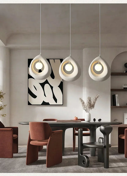 Japanese Wabi Sabi Pendant Lights Minimalist Bedroom Kitchen Island G9 LED Chandeliers Home Decor Living Room Hanging Lamps