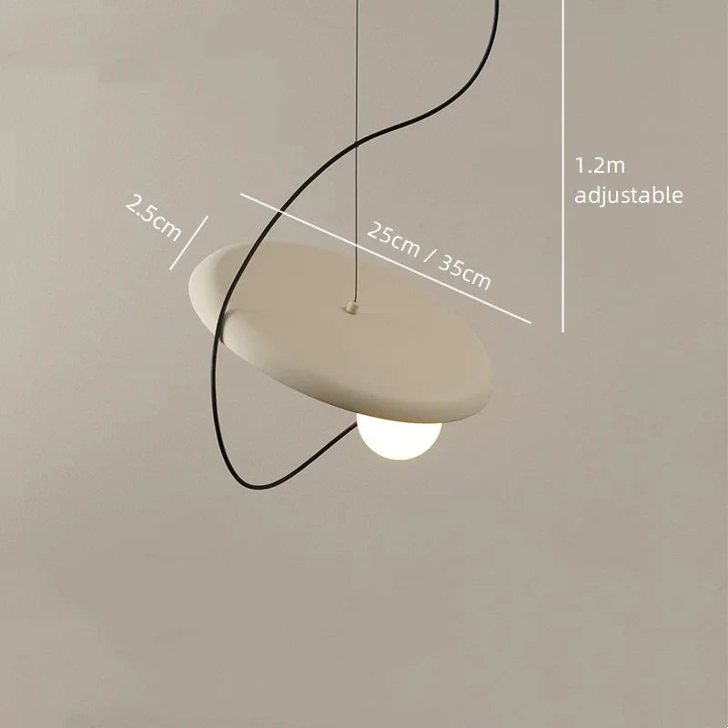 Danish minimalist restaurant circular magnetic pendant lights modern living room bedroom bedside bar table hanging lamps fixture