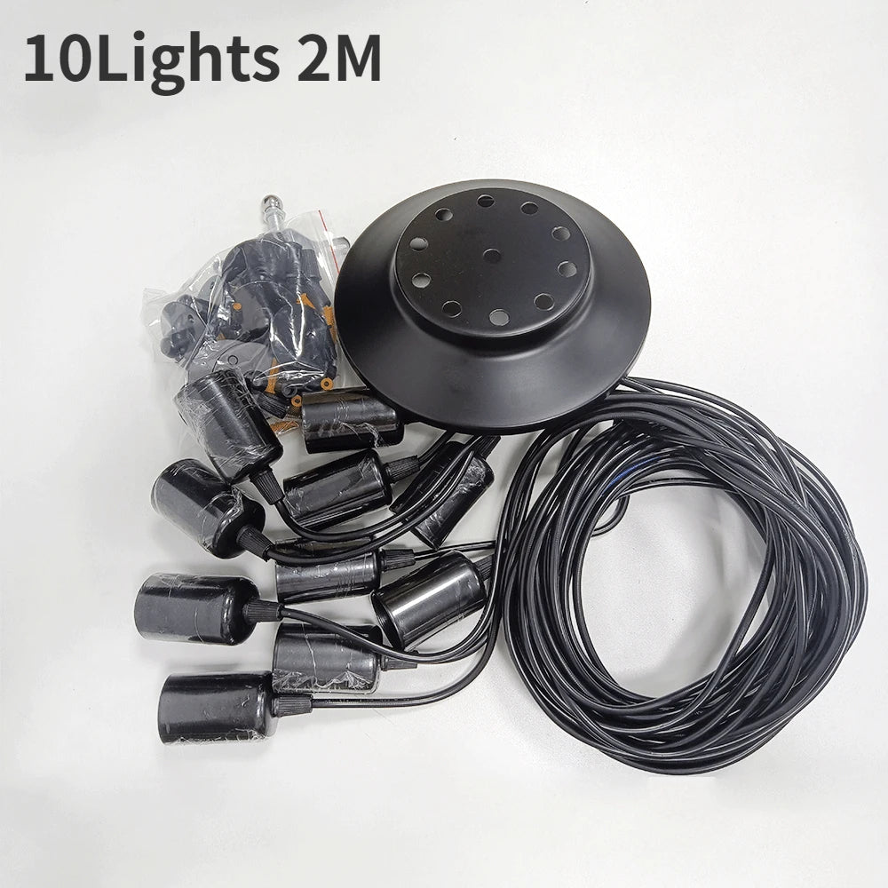 DIY Spider Chandelier Industrial Pendant Lights E27 Modern Ceiling Hanging Lamp Dinning Living Room Courtyard Lighting Fixture