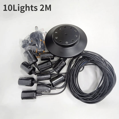 DIY Spider Chandelier Industrial Pendant Lights E27 Modern Ceiling Hanging Lamp Dinning Living Room Courtyard Lighting Fixture