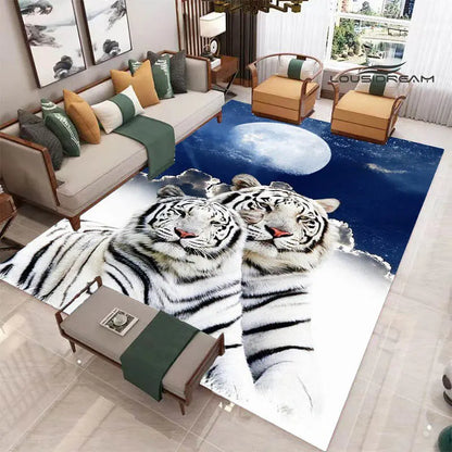 3D tiger printed carpet Fashion yoga mat Photography prop room decor  area rug  carpets for living room