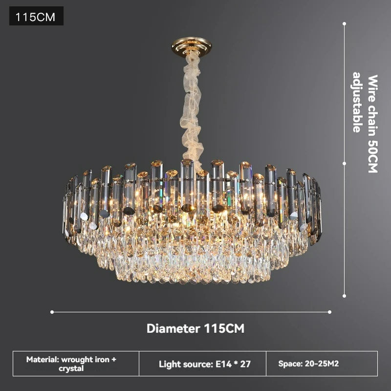 Post-modern Simple and Luxurious Crystal Chandelier Living Room Lamps Dining Room Decoration Household Led Indoor Lighting