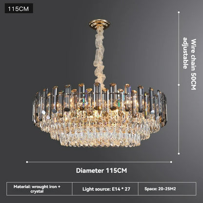 Post-modern Simple and Luxurious Crystal Chandelier Living Room Lamps Dining Room Decoration Household Led Indoor Lighting