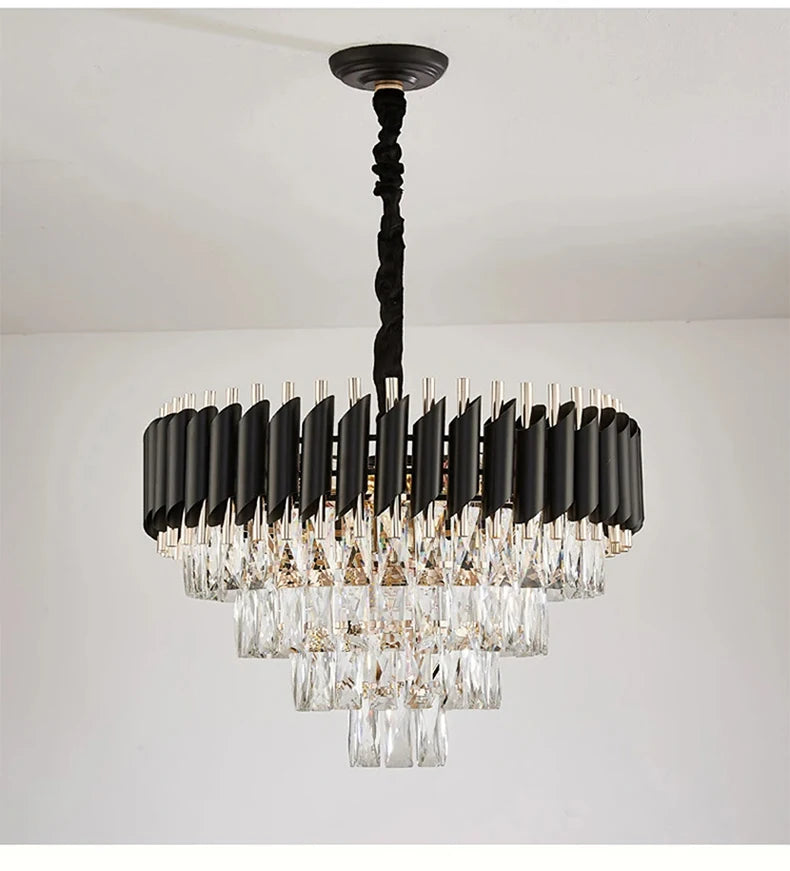 Luxury Modern Crystal Ceiling Chandelier For Living Room Lights Lustre Home Decor Indoor Lighting LED Dining Room Pendant Light