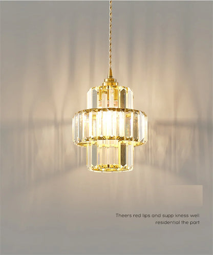 K9 Crystal Pendant Light Indoor Dining Room Nordic Modern Ceiling Chandelier for Bedroom Decoration Led Adjust Lighting Fixtures