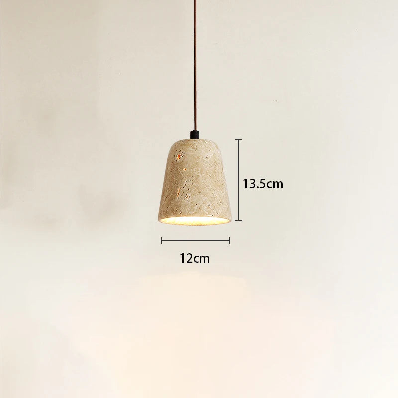 Yellow cave stone wabi-Sabi wind bedroom bedside chandelier Creative cream style homestayretro medieval restaurant small chandel