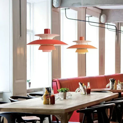Danish Design Pendant Lights Colorful Umbrella Led Hanging Lamp Living Room Lustre Kitchen Chandeliers Droplight