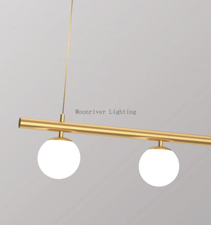 Hanging Lamp for Home LED Modern Minimalist Living Room Chandelier Simple Linear Restaurant Pendant Light Nordic Creative Shop