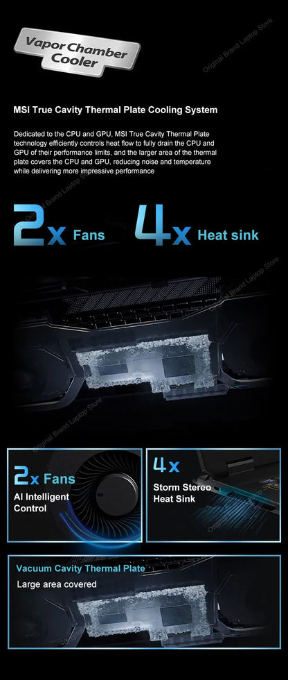 2024 MSI Stealth 18 AI Studio Gaming Laptop 18 Inch 4K UHD 120Hz MiniLED Screen Netbook Ultra 9-185H 32GB 2TB RTX4090 Notebook