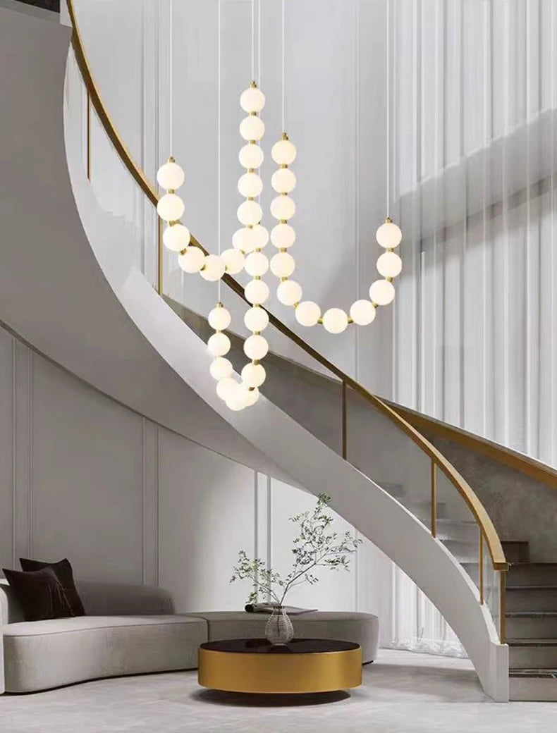 Modern home decor led lights pendant light lamps forstaircase Chandeliers for living room hanging light indoor lighting